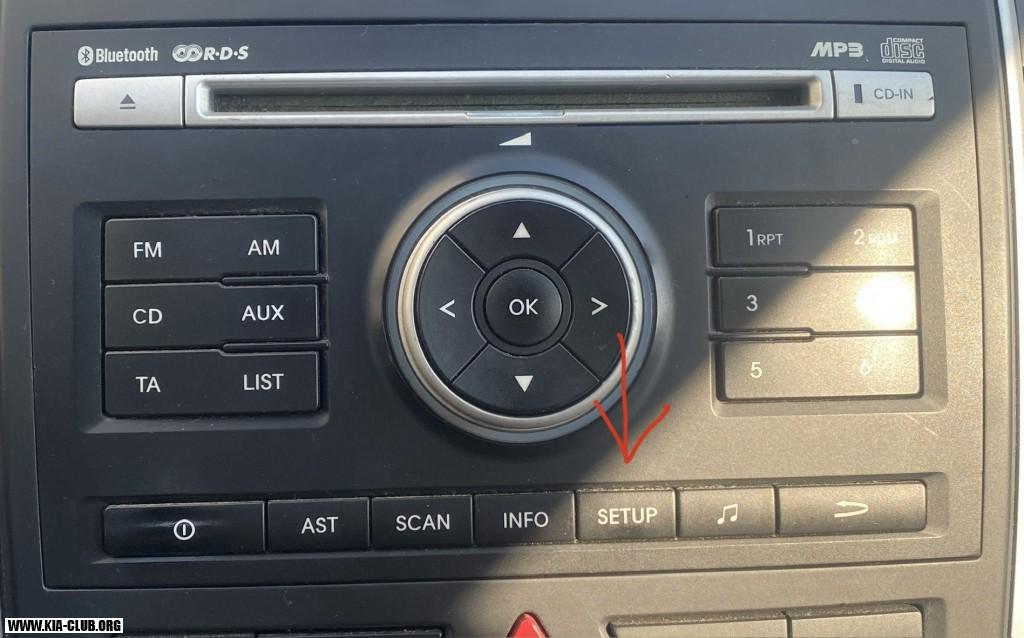 Radio - Setup button