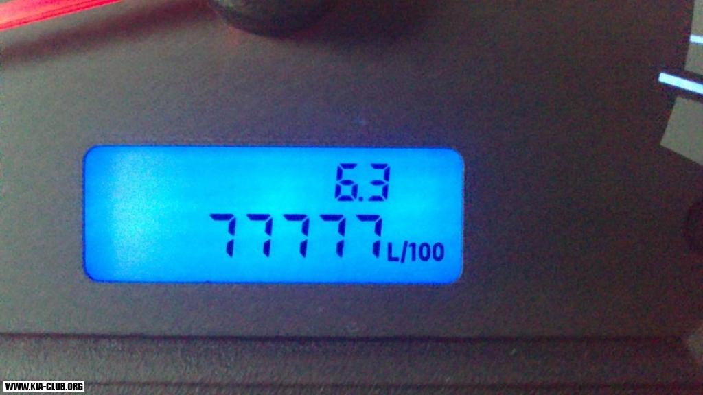 Palubný počítač na 77777km