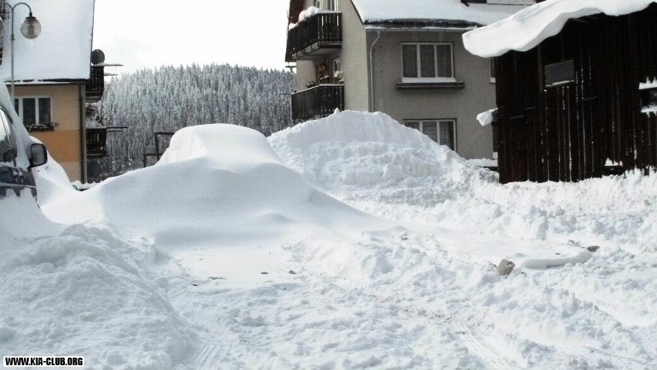 závěr ledna 2010 u bytovky