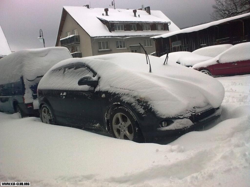 26.1.2011  ráno při příchodu k autu